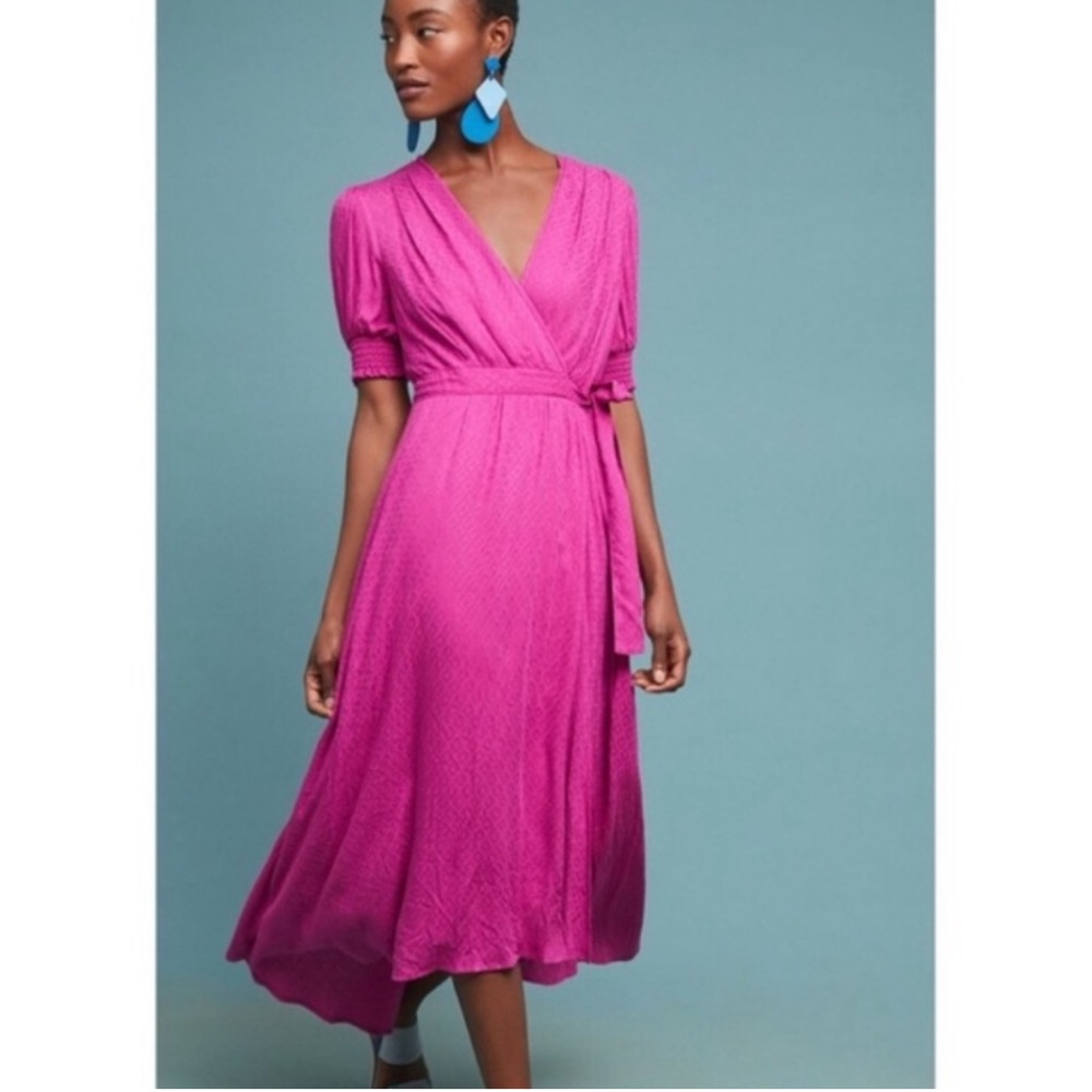 Maeve‎ Anthropologie Breanna Wrap Midi Dress 2P